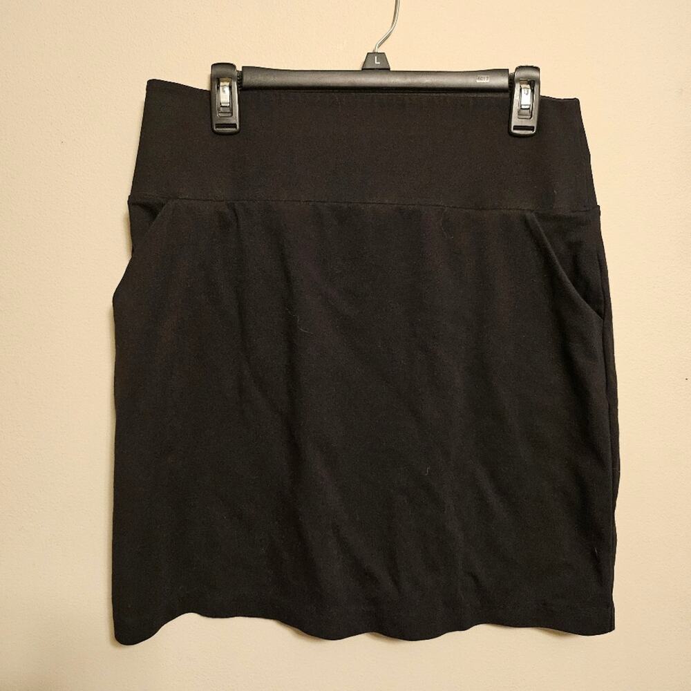 Apt. 9 Black Pencil Skirt With Pockets Elastic Waistband Large